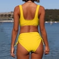 thumbnail image 4 of New & Trending NMMUED Bikini Sets for Women, String Bikini, Full Coverage Bikini, Bathing Suit for Women Bikini, Mid Rise Bikini Sets for Women, Yellow L, 4 of 6