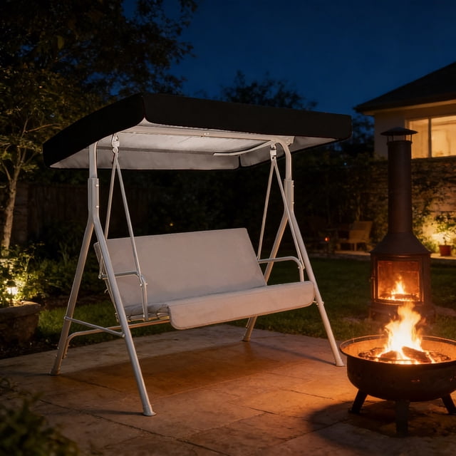 BotaniNest Outdoor Swing Cover Sun Shade Lightweight 210D Polyester Coating For Porch Patio Garden Swing