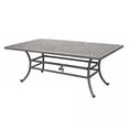 thumbnail image 3 of Mace Outdoor Patio Dining Table, 86 Inch Rectangle Top, Aluminum, Gray, 3 of 5