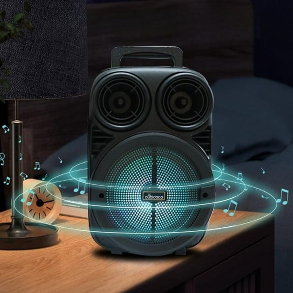 ZFYXGS Portable Bluetooth Speakers With Double Subwoofer, Bluetooth 5.0 Wireless Speaker Support FM Radio, Small Stereo Sound System For Home, Party