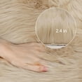 thumbnail image 5 of PiccoCasa Faux Fur Area Rug Shaggy Floor Mat, Khaki 2x3 Feet Rectangle, 5 of 6
