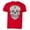 Red, variant on PleaseMeTees™ Youth Mexican colorful Art Skull Dia de Los Muertos HQ Tee