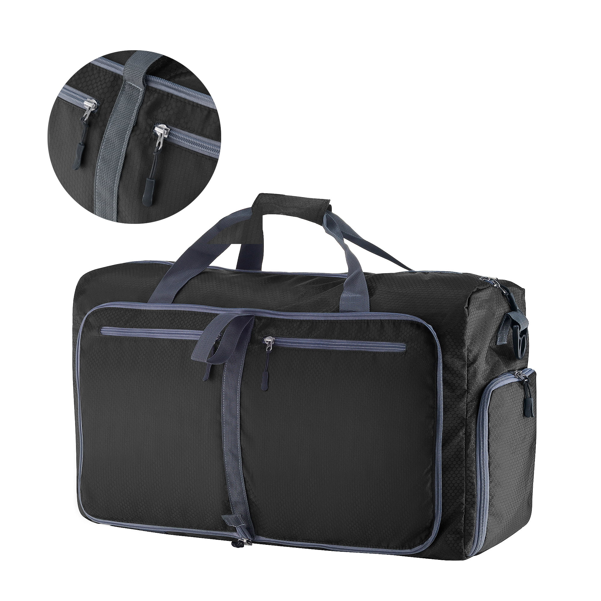 Villacera 28Inch Traveling Duffel Bag Folds Down Easy Black Gym Bag