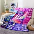 thumbnail image 3 of 15th Birthday Gift for Girls 15 Year Old Girl Birthday Gifts Crown Throw Birthday Gifts for Girls Blanket Birthday Decor for Girls Throw Blanket Soft Flannel Throw Blanket Gift for Kids,80"x60", 3 of 6