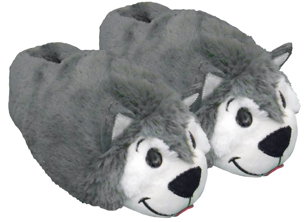 SlipaZoo Boy s Husky Bear Slipper