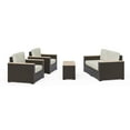 thumbnail image 2 of Homestyles Palm Springs Brown Outdoor Loveseat, Armchair Pair and Two Side Tables, 2 of 7