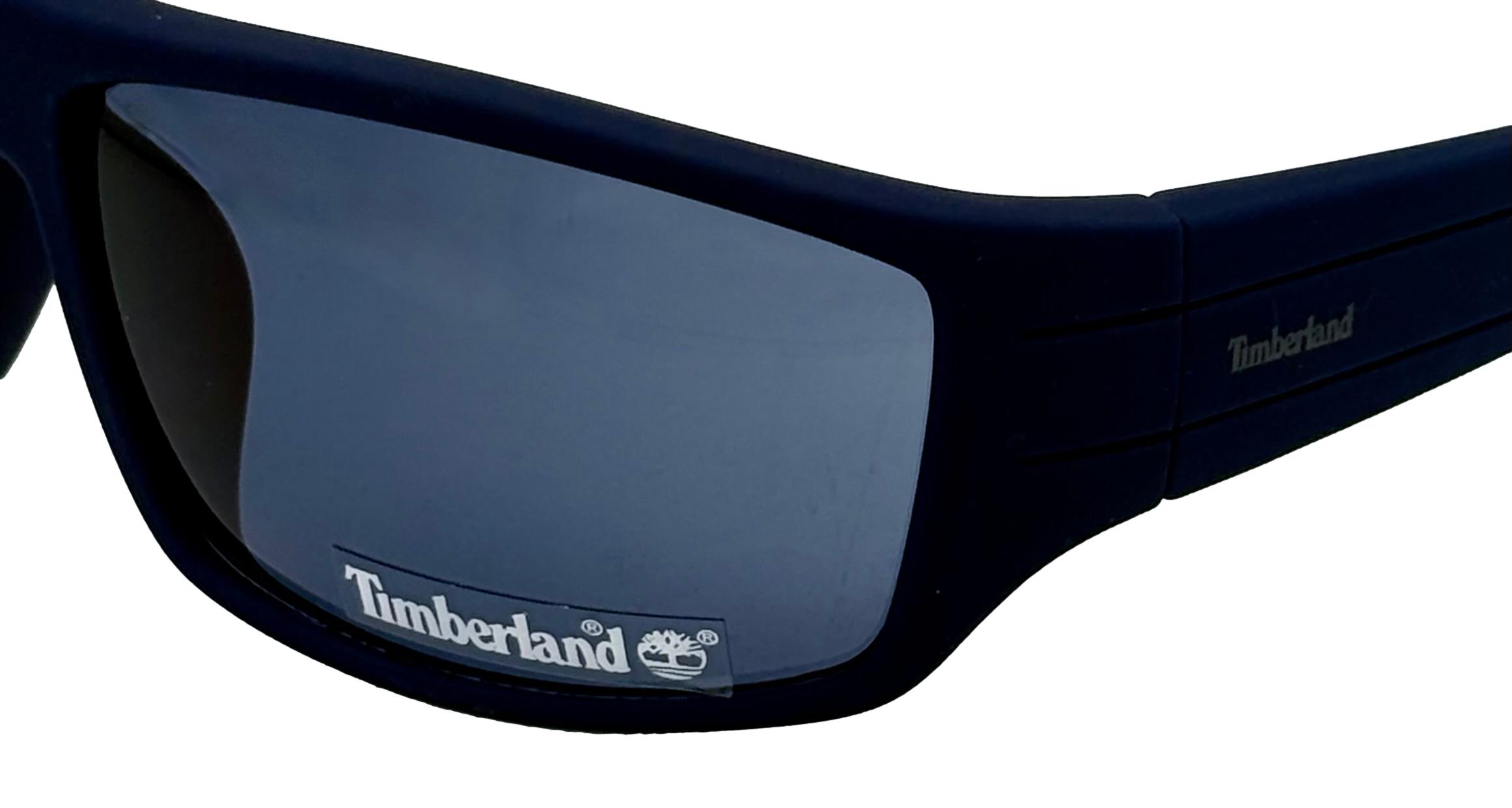 Timberland Navy Softtouch Mens Plastic Rectangle Sunglass, Blue Lens TB7234 92V