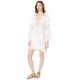 thumbnail image 3 of O'Neill Saltwater Solids bell sleeve beach dress cover-up XL White, 3 of 3