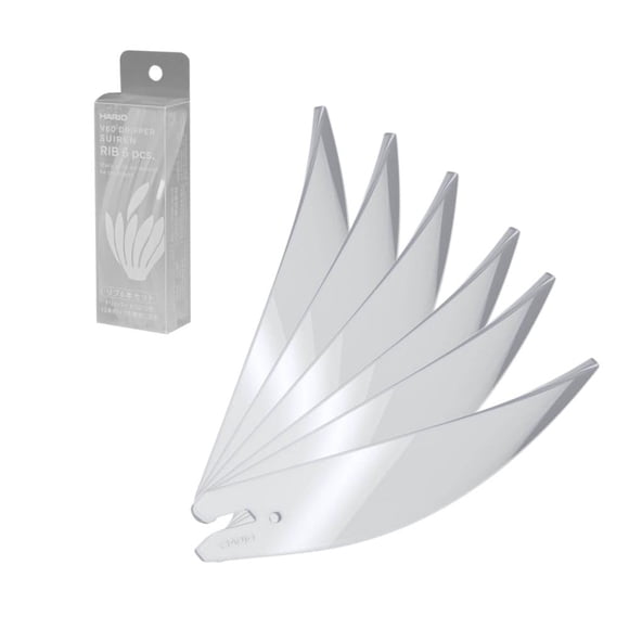 Gotero de café HARIO RIB-6-TW Suiren, juego de 6 piezas, blanco