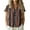 501_Brown, variant on Women's Breathable Linen Blend Short Sleeve Shirt For Casual Office & Spring Outings Yellow