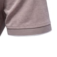 thumbnail image 5 of Ceisia Men's Short Sleeve Solid Color Zip Polo Shirt Knit Collared Business Casual Everyday Top Gifts for Father Beige 1X, 5 of 8