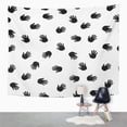 thumbnail image 2 of UFAEZU Finger Hand Black and White Patern Group Human People Wall Art Hanging Tapestry Home Decor for Living Room Bedroom Dorm 51x60 inch, 2 of 2