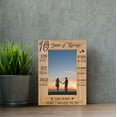 thumbnail image 6 of Engraved Frame Picture Photo Frame 10 Years of Marriage Tabletop 4" x 6" Vertical Natural Displayed for 10th Wedding Anniversary Wife Husband Sentimental Gift Home Desk Decor DIY, 6 of 8