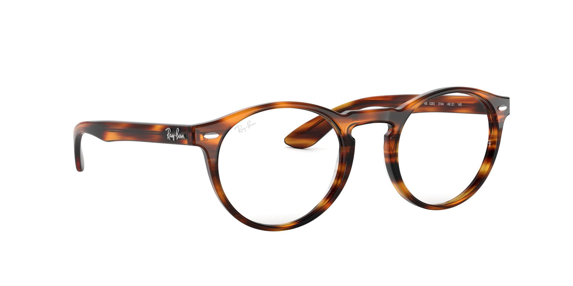Tijdreeksen Kwalificatie waarom niet Ray-Ban eyeglasses RX5283 (2144) striped havana with demo lenses, 51mm -  Walmart.com