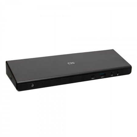 UPC: 0757120545354 | C2G Black C2G54535 USB-C 14-in-1 Triple Display Docking Station with HDMI  DisplayPort  Ethernet  USB  3.5mm Audio and Power Delivery up to 85W – 4K 30Hz (TAA Compliant)