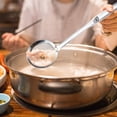thumbnail image 6 of Fnochy Stainless Steel Fat Skimmer Spoon - Fine Mesh Food Strainer for Grease, Gravy and Foam, Hot Pot Skimmer with Long Handle, 4.06 Inch, 6 of 8