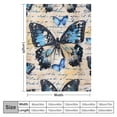 thumbnail image 4 of Sleepy Butterfly Blanket Fuzzy Throws Retro Blue Butterfly Blanket Adult Women Youth Girls Retro Plush Blanket Bed Sofa Multiple specifications, 4 of 6