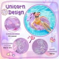 thumbnail image 4 of Queilt 1 Unicorn Inflatable Pool Floats for Kids, Pool Float Inflatable Pool Rings with Glitter Swimming Pool Float Toy Inflatable Swimming Ring for Summer Pool Water Party (white ), 4 of 5
