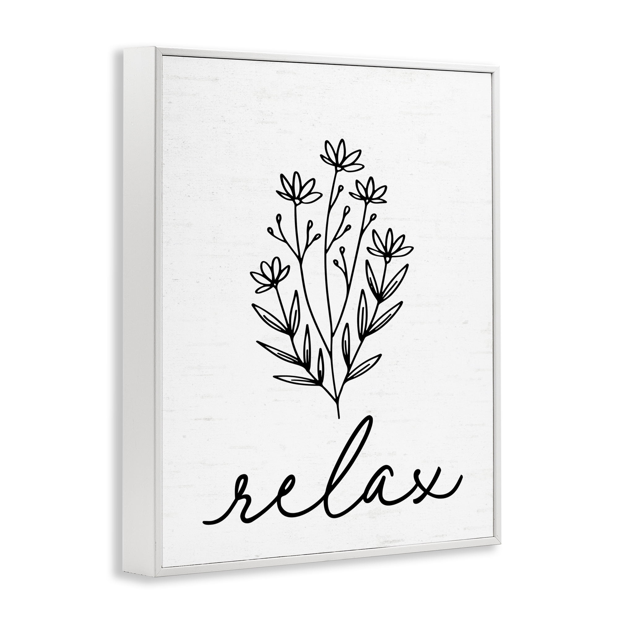 Bathroom Herb Relax White Framed Giclee Art, design by Lettered and Lined