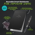 thumbnail image 3 of Bloc de notas inteligente reutilizable Rocketbook Flip rayado 8.5x11 pulgadas negro, 3 of 8