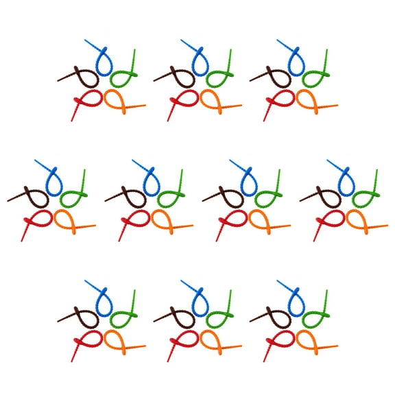 ELAYARD 50 Pcs Rubber Harness Cable Ties for Household Tasks Assorted Color Desk Organizer
