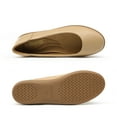 thumbnail image 3 of BURUDANI Womens Ballerina Comfortable Round Toe Ballet Flats Slip on Dress Shoes NUDE Size 11, 3 of 7