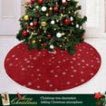 thumbnail image 6 of FMSHPON Red Snowflake Xmas Christmas Tree Skirt Stand Mat for Holiday Party Decoration Indoor Outdoor 36 inches, 6 of 6
