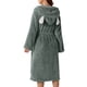 thumbnail image 4 of Batas de moda para mujer, bata de baño alargada, mantiene el calor, solapa, mismo estilo para hombres y mujeres, pijama de manga larga para mujer., 4 of 6