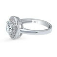 thumbnail image 3 of BERRICLE Sterling Silver Halo Wedding Engagement Rings Round Cut Cubic Zirconia CZ Cable Ring for Women, Rhodium Plated Size 4.5, 3 of 9
