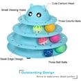 thumbnail image 4 of Cat Toy Roller 3-Level Turntable Cat Toy Balls with Six Colorful Balls Interactive Kitten Fun Mental Physical Exercise Puzzle Toys Blue, 4 of 6