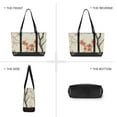 thumbnail image 6 of FORMRS Canvas Laptop Tote Bag for Women with 15.6" Computer Compartments Shoulder Handbag, Light Red Flowers, 6 of 7