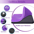 thumbnail image 6 of DUHKP ‘16.5 x 14.5" Black Gel Seat Cushion, Double Thick Office Desk Home Wheelchair for Back Hip Sciatica Tailbone Pain Sore Pressure Relief, 6 of 7