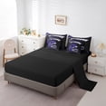 thumbnail image 4 of Erosebridal American City Bedding Sets, Football Player Comforter Sets with Sheets, Indigo Reversible Bed Sheets Set, Breathable Bedroom Decor, 7-Piece, 4 of 5