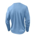 thumbnail image 5 of Bazeneo Mens Cotton Henley Shirts Long Sleeve Smart Tshirts with Pocket Regular Fit Button Work T-Shirts Solid Colour Moisture Wicking Workwear Casual Hiking Accessories for Men, 5 of 5