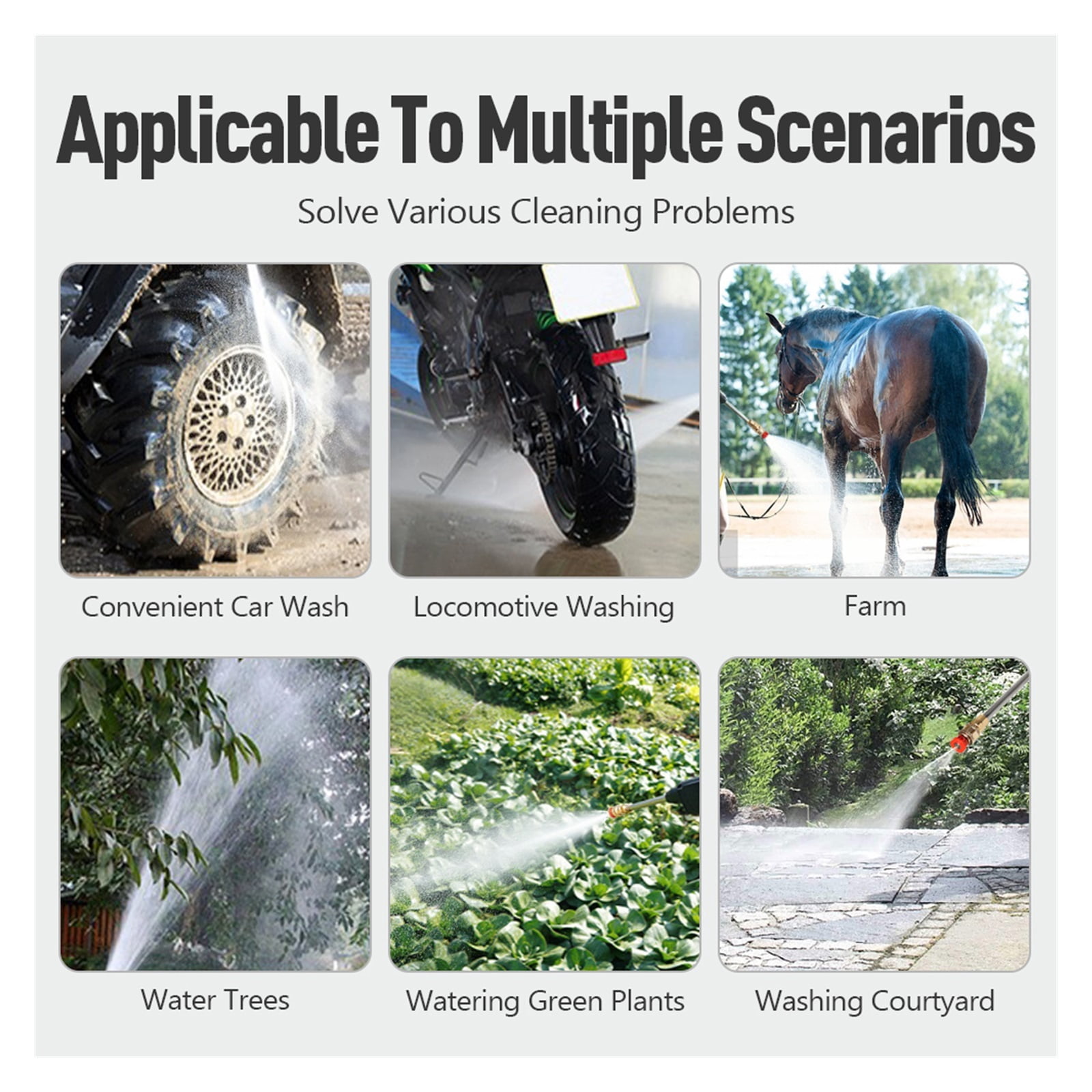High Pressure Water Gun Electric Car Household Rechargeable Lithium Battery Wireless Spray Washer Cleaner Washing Machin ,Easy to Use