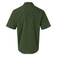 thumbnail image 5 of Huresd Men's Wrinkle Free Untucked Cuban Shirt Business Casual Button Down Tops Short Sleeve Solid Color Shirt Army Green L, 5 of 5