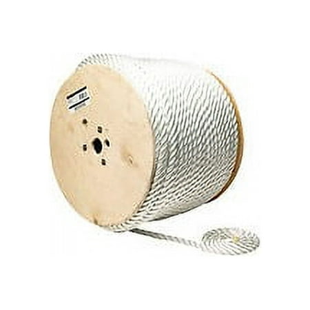 Seachoice 42820 White 5/16" x 600' Twisted 3-Strand Nylon Rope Spool