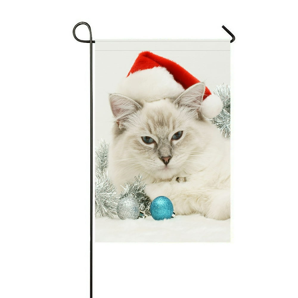 ECZJNT Christmas Ragdoll Cat Kitten Garden Flag Outdoor Flag Home Party