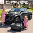 thumbnail image 2 of Licensed Toyota Tacoma 24V 2 Seater Truck, Powered Ride on Car Toy with Remote Control, Wisairt 4 Wheeler for Kids Toddler Ages 3-8, Black, 2 of 12