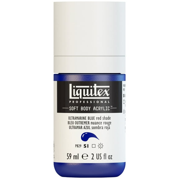 Liquitex Professional Soft Body Acrylic Color, 2 oz., Ultramarine Blue (Red Shade)