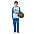 thumbnail image 2 of Ihaphap Jesus Is Reason For The Season Blue Family Christmas Matching Pajamas Set, 3-4T-Kid, 2 of 4