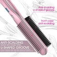 thumbnail image 4 of Hair Straightening Brush, Heated Hair Straightener Brush Comb with Auto Temperature Lock 3 Heat Levels Anti Scald, 30S Fast Ceramic Heating Straightening Brush for Home, Travel and Salon (S10B)., 4 of 5