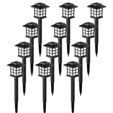 PUCACHI 12 Pack Solar Lights - IP65 Waterproof Outdoor LED Lights, 10 Hours Auto on/off for Garden and Driveway, Durable Landscape Lighting