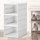 thumbnail image 1 of Zapatero plegable, caja de almacenamiento de zapatos, instalación grande a prueba de polvo, armario transparente, contenedor, organizador de zapatos 3 capas, 1 of 10