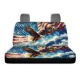 thumbnail image 6 of FUIALDOLG Watercolor Eagle Back Seat Covers with SUV Car, Dustproof Easy to Install Rear Bench Seat Cover(2 Piece), 6 of 7