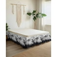 thumbnail image 2 of Snow Mountain Bed Skirt California King Size 16" Drop Nature Scenery Black Forest Vintage Style Ruffled Wrap Around Bed Skirts Adjustable Elastic Bedskirt Dust Ruffle for California King Size Bed, 2 of 7