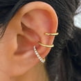 thumbnail image 7 of Misterolina 3pcsset Woman Alloy Earring Ear Cuff Cartilage Non Pierced Nice AU09, 7 of 7