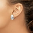 thumbnail image 3 of 14k White Gold Polished Fancy Omega Back Post Earrings, 3 of 4