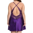 thumbnail image 3 of KVMeteor Women's Plus Size Sexy Hollow Out Lace Solid Color Nightgown, 3 of 4