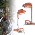 thumbnail image 3 of Climbing Spurs Tree Climbing Spike Gaffs Set Gear Safety Tool Stainless Steel Spikes Gaffs,4.72x4.72x16.93in,304 Stainless Steel + Cattle Hide, 3 of 12
